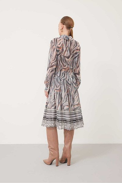 Roman Chiffon Printed Midi Dress Standard Color K2411022_089