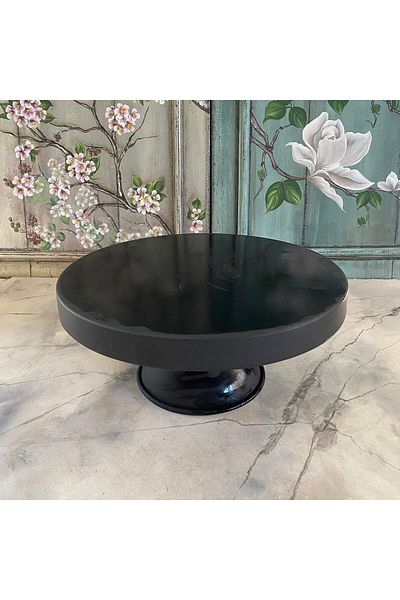 LUCKYHOMES Pastry & Cake Serving 33 X 15 cm - Black Galvanized Leg Cake Plate Presentation Holder