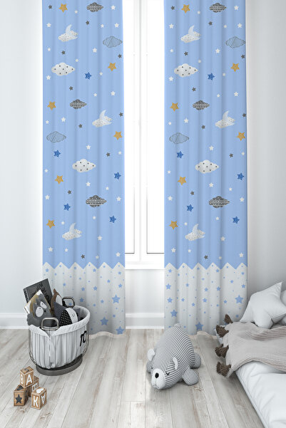 BAMBAŞKA MODA DEČJA I DEČJA SOBA Oblak i Zvezda Sa deznom 2 Krila Zavesa za d...