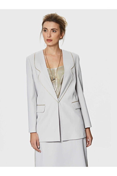 Roman Yaka Detaylı Ceket Taş Y9916002_044