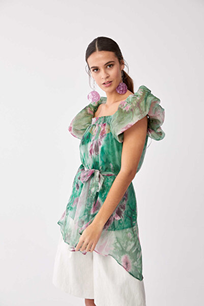 Roman Kol Detaylı Desenli Tunik Standart Renk Y2013307_089