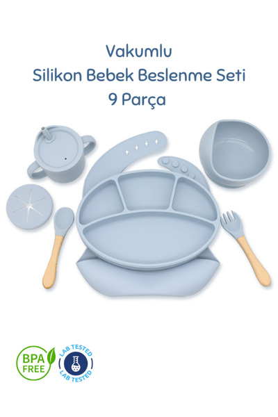 Bubbico Blw Vakumlu Silikon Bebek Mama Seti-mama Önlüğü-tabak-kase-pipetli Ba...