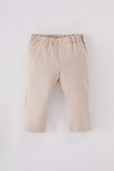 DeFacto 2-Piece Set for Baby Boy - Shirt Collar, Button, Thessaloniki Fabric, Top Waist Elastic, Bottom D5346A524Wn