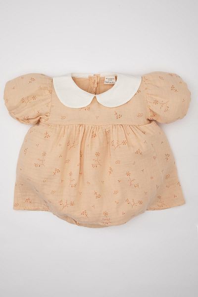 DeFacto Jumpsuit aus Musselin mit Blumenmuster für Neugeborene Mädchen - C5091a524sm