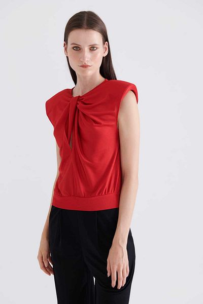 Roman Sleeveless Blouse Red K2313027_006
