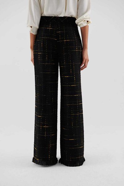 Roman Zippered Striped Women's Trousers Standard Color K2312037_089