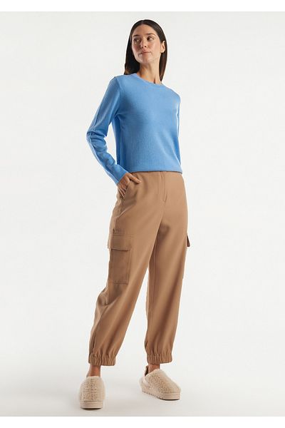 United Colors of Benetton Brown Cargo Pants - Women's, Ankle Elastic