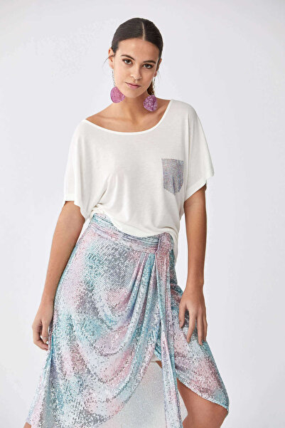 Roman Renkli Payetli Uzun Etek Standart Renk Y2015119_089