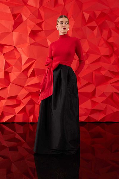 Roman Maxi Taffeta Skirt Black2415069_001