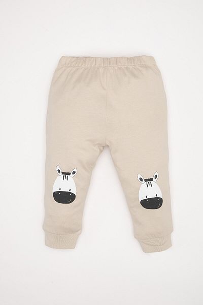 DeFacto Chlapecký pyžamový set - Zebra Print, česaná bavlna, dlouhý rukáv, elastický pas, dlouhé dno D5352A524Wn