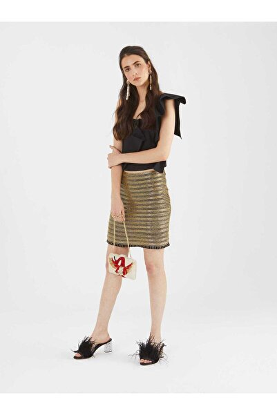 Roman İşlemeli Abiye Etek Gold Y9963102_076