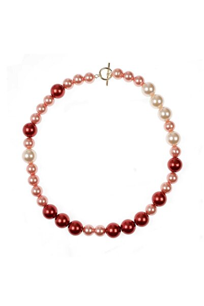 Roman İnci Görünümlü Parlak Kolye Standart Renk K2386304_089