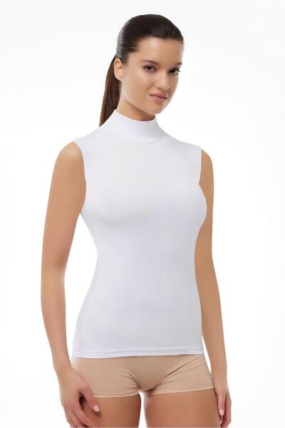 YILDIZ Білий боді - без рукавів, напівкомір 2295