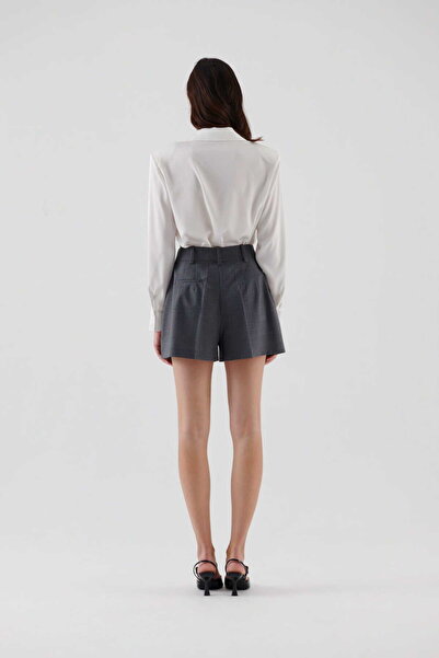 Roman Yün Karışımlı Şort Açık Gri K2312605_056