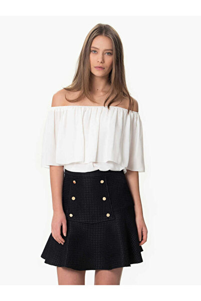 Roman DüğmeDetaylı A Kesim Etek Siyah Y1615028_001