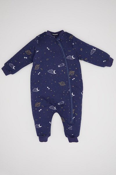 DeFacto Baby Boy Star Patterned Zippered Long Sleeve Sleeping Bag - D2447A524Au