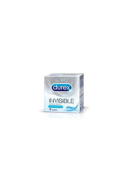Durex Durex Invisible Extra Thin Condom, 3 Pieces
