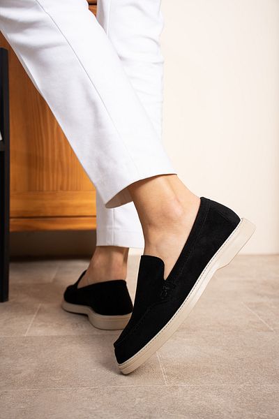 topukludünyası Most Stylish Flat Sole Black Loafer Women's Ballerinas