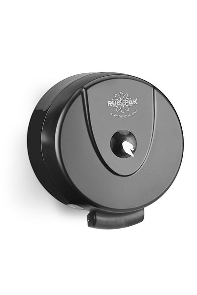 Rulopak Black Twin Mini Tweezers Toilet Paper Dispenser - Internal Pull