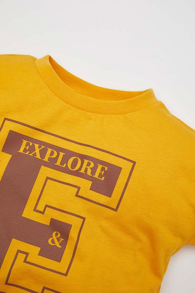DeFacto Baby Boy Crew Neck Printed Short Sleeve T-Shirt C1330A524SM