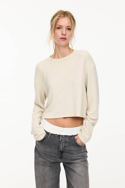 Pull & Bear Soft touch cropped jumper