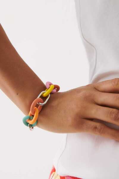 Roman Zincir Görünümlü Renkli Bileklik Standart Renk Y2286238_089