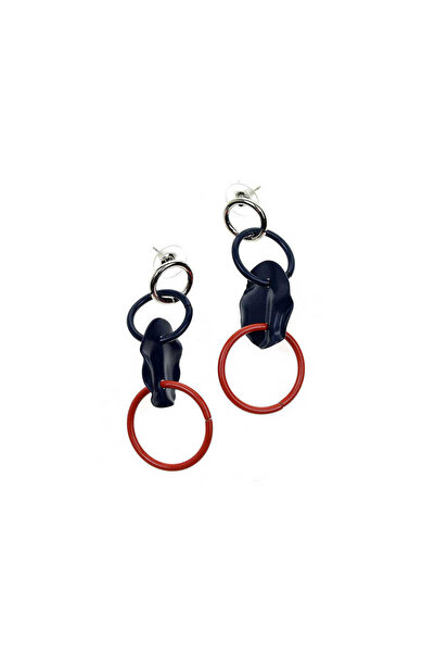 Roman Halka Detaylı Ve Lacivert Küpe Standart Renk Y1986315_089