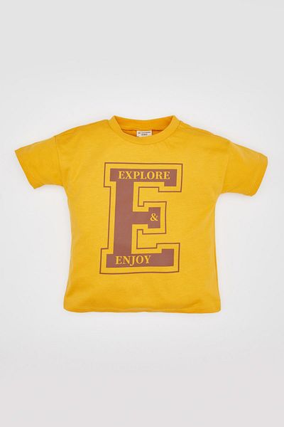 DeFacto Baby Boy Crew Neck Printed Short Sleeve T-Shirt C1330A524SM