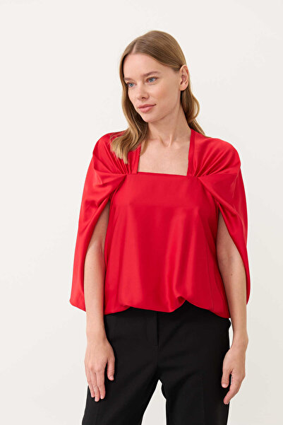 Roman Saten Bluz Kırmızı K2413026_006