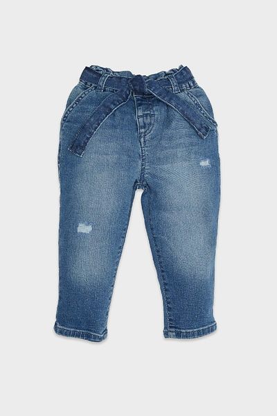 DeFacto Pantaloni de jeans pentru fetiță - picior dublu, talie elastică, buzunare D1532a524au