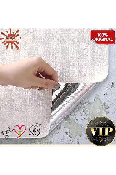 Renkli Duvarlar Alüminyum Folyolu Isı Ses Yalıtımlı Duvar Kağıdı Paneli 50x280 Cm