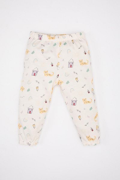 DeFacto Baby Girl Animal Patterned Long Sleeve Combed Cotton Pajamas Set C0661A524SP