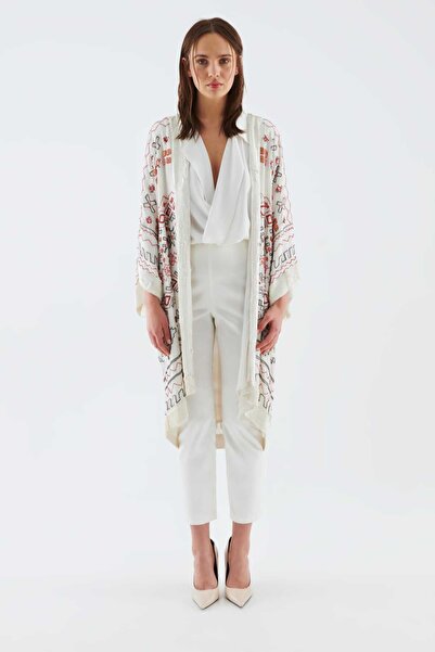 Roman İşlemeli Abiye Kimono Standart Renk Y2269125_089