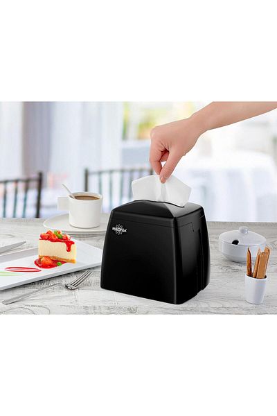 Rulopak Tekçek Midi Napkin Dispenser Black