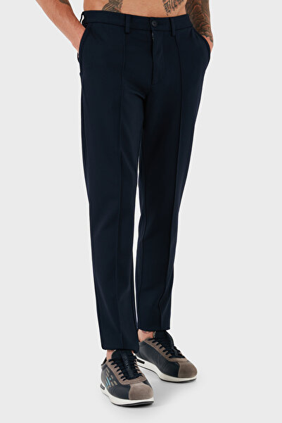 BOSS Streç Pamuklu Slim Fit Normal Bel Daralan Paça Çimalı Pantolon Erkek PANTOLON 50528394 404