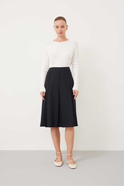 Roman Yün Midi Boy Etek Antrasit K2415015_046