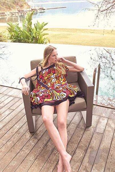 Roman Floral Desenli Etnik Bluz Turuncu Y1713132_064