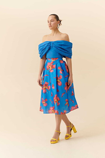 Roman Omuzları Açık Büstiyer Mavi Y2314014_036