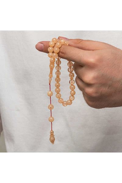 Moka Shopin Mokashopin Round Clamping Amber Rosary