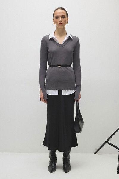 Touché Privé Soft Textured Basic Knitwear Bluz
