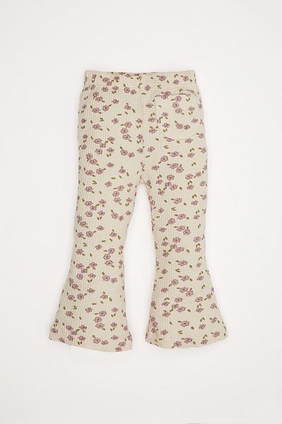 DeFacto Fetiță, cu picior spaniol, cu imprimeu floral, cu talie elastică, camisole cu nervuri, jambiere lungi D2864A524AU