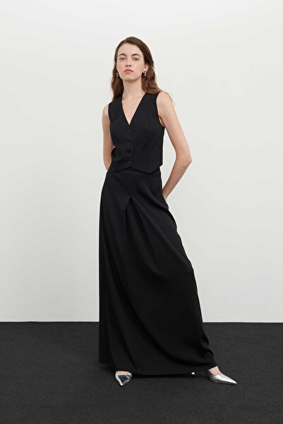 Roman Crep Viscon A Pile Maxi Etek Siyah K2415020_001