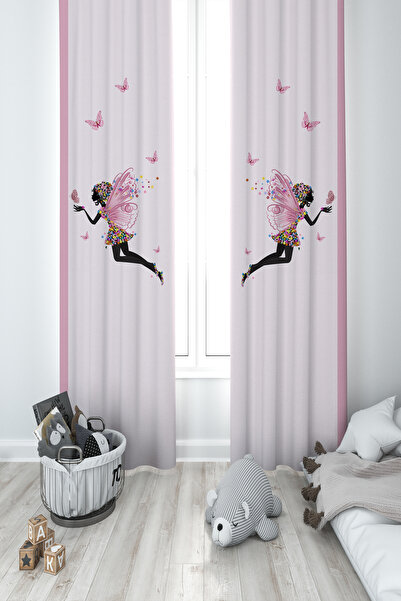 BAMBAŞKA MODA ДИТЯЧА ТА ДИТЯЧА КІМНАТА 2-крила завіса з малюнком «Принцеса з ...