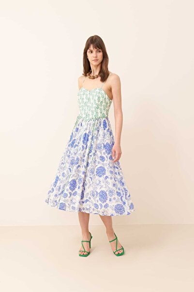 Roman Askılı Midi Boy Elbise Standart Renk Y2411005_089