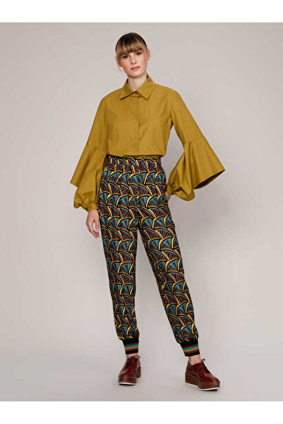 Roman Desenli Ve Paçası Lastikli Renkli Kadın Pantolon Standart Renk k1912078...