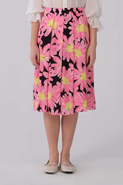 Roman Floral Desenli Midi Etek Standart Renk Y2135003_089