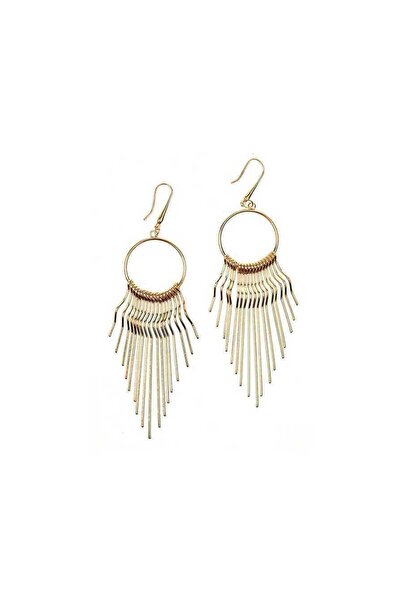 Roman Çubuk Detaylı Sallantılı Kadın Küpe Standart Renk Y1986456_089