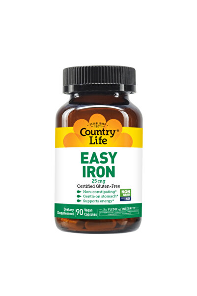 COUNTRY LIFE مكمل غذائي إيزي أيرون، 25 ملجم، 90 كبسولة