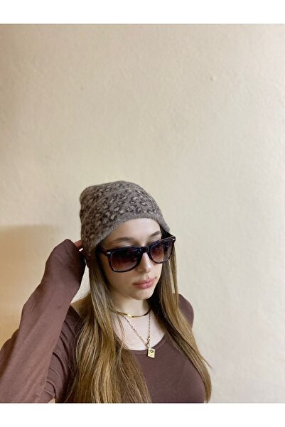 sema aksesuar Winter Leopard Print Beanie - Hat - Christmas New Year Christma...