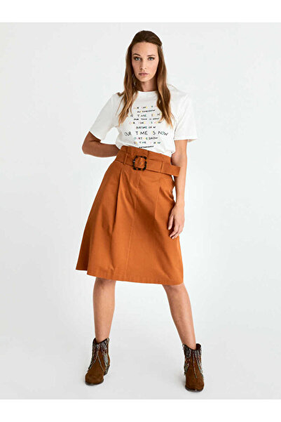 Roman Kemer Detaylı Etek Kiremit K2015034_016